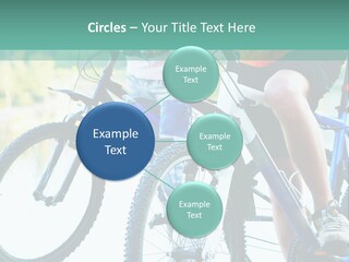 A Couple Of People Riding Bikes Next To Each Other PowerPoint Template