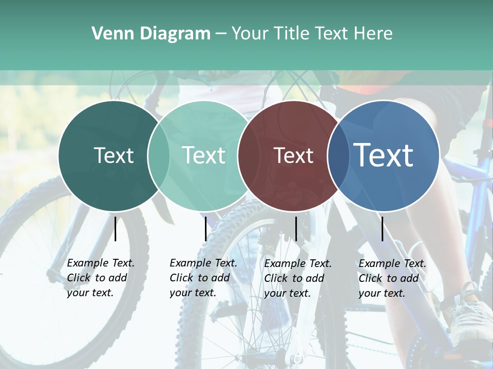 A Couple Of People Riding Bikes Next To Each Other PowerPoint Template