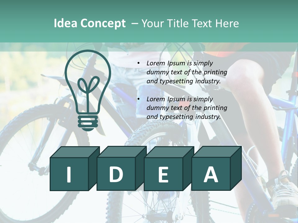 A Couple Of People Riding Bikes Next To Each Other PowerPoint Template