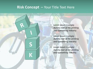 A Couple Of People Riding Bikes Next To Each Other PowerPoint Template