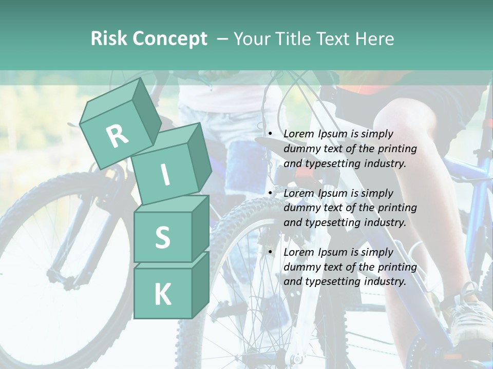 A Couple Of People Riding Bikes Next To Each Other PowerPoint Template