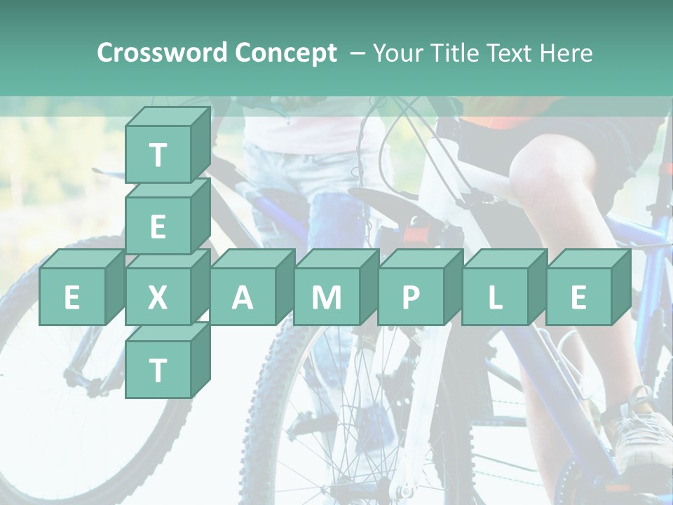 A Couple Of People Riding Bikes Next To Each Other PowerPoint Template