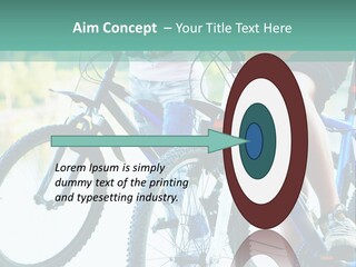 A Couple Of People Riding Bikes Next To Each Other PowerPoint Template