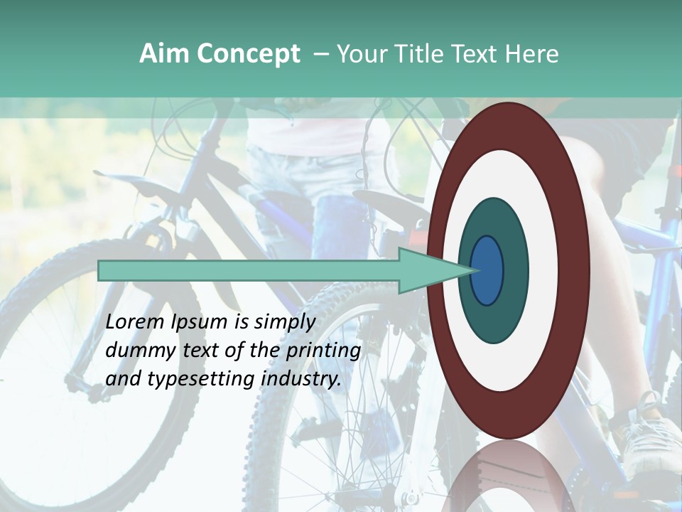 A Couple Of People Riding Bikes Next To Each Other PowerPoint Template