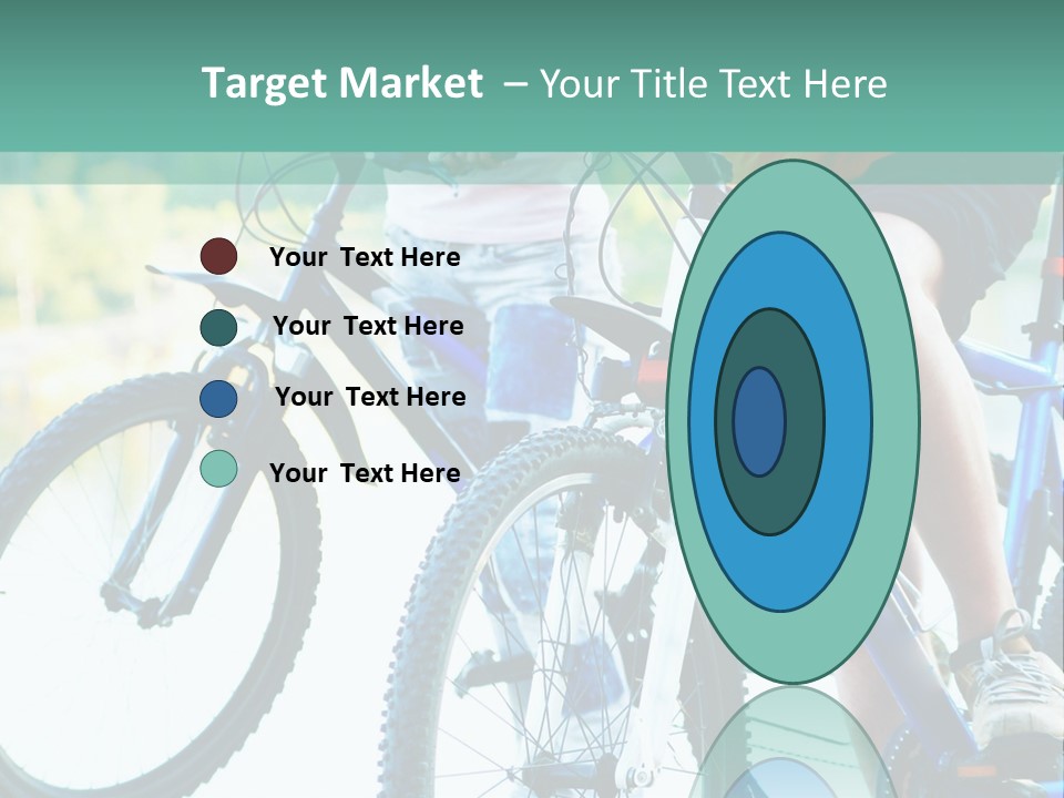 A Couple Of People Riding Bikes Next To Each Other PowerPoint Template