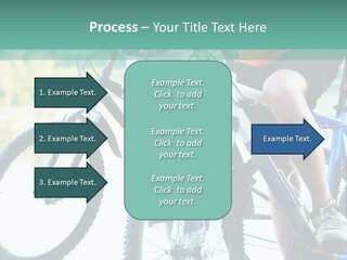 A Couple Of People Riding Bikes Next To Each Other PowerPoint Template