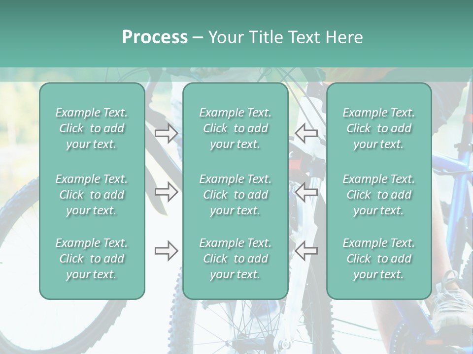 A Couple Of People Riding Bikes Next To Each Other PowerPoint Template