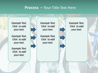 A Couple Of People Riding Bikes Next To Each Other PowerPoint Template