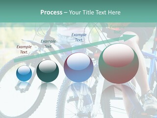 A Couple Of People Riding Bikes Next To Each Other PowerPoint Template