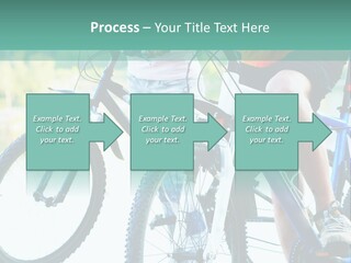 A Couple Of People Riding Bikes Next To Each Other PowerPoint Template