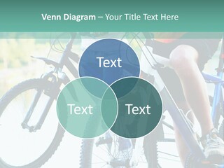 A Couple Of People Riding Bikes Next To Each Other PowerPoint Template