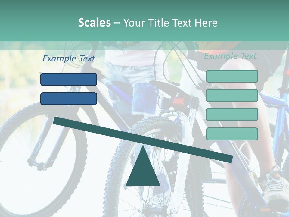 A Couple Of People Riding Bikes Next To Each Other PowerPoint Template
