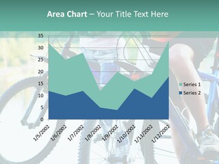 A Couple Of People Riding Bikes Next To Each Other PowerPoint Template