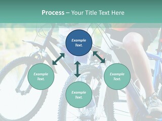 A Couple Of People Riding Bikes Next To Each Other PowerPoint Template