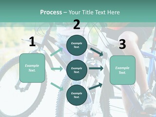 A Couple Of People Riding Bikes Next To Each Other PowerPoint Template