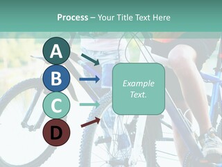 A Couple Of People Riding Bikes Next To Each Other PowerPoint Template
