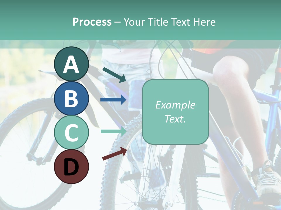 A Couple Of People Riding Bikes Next To Each Other PowerPoint Template