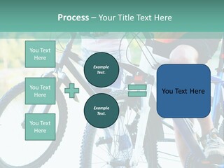 A Couple Of People Riding Bikes Next To Each Other PowerPoint Template