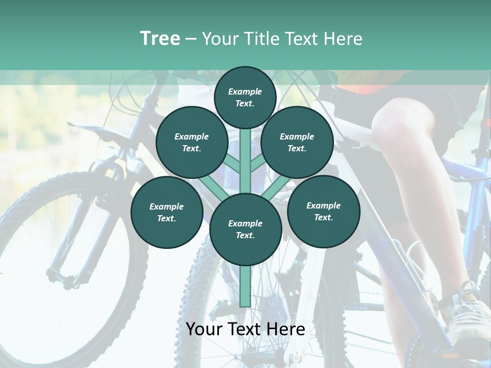 A Couple Of People Riding Bikes Next To Each Other PowerPoint Template