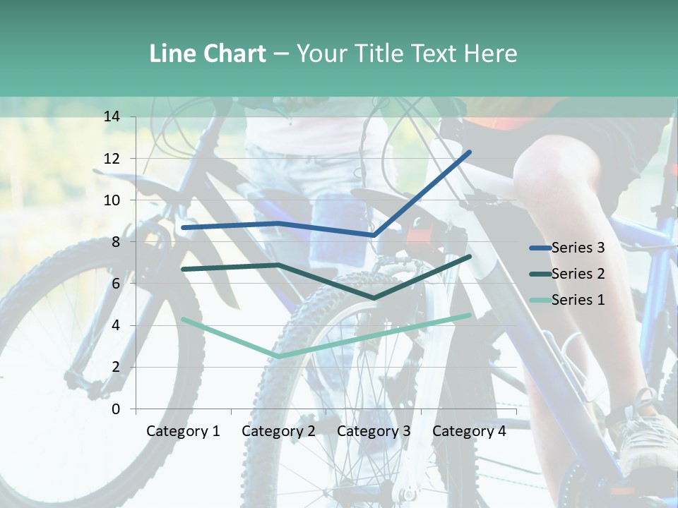 A Couple Of People Riding Bikes Next To Each Other PowerPoint Template