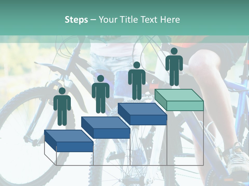 A Couple Of People Riding Bikes Next To Each Other PowerPoint Template