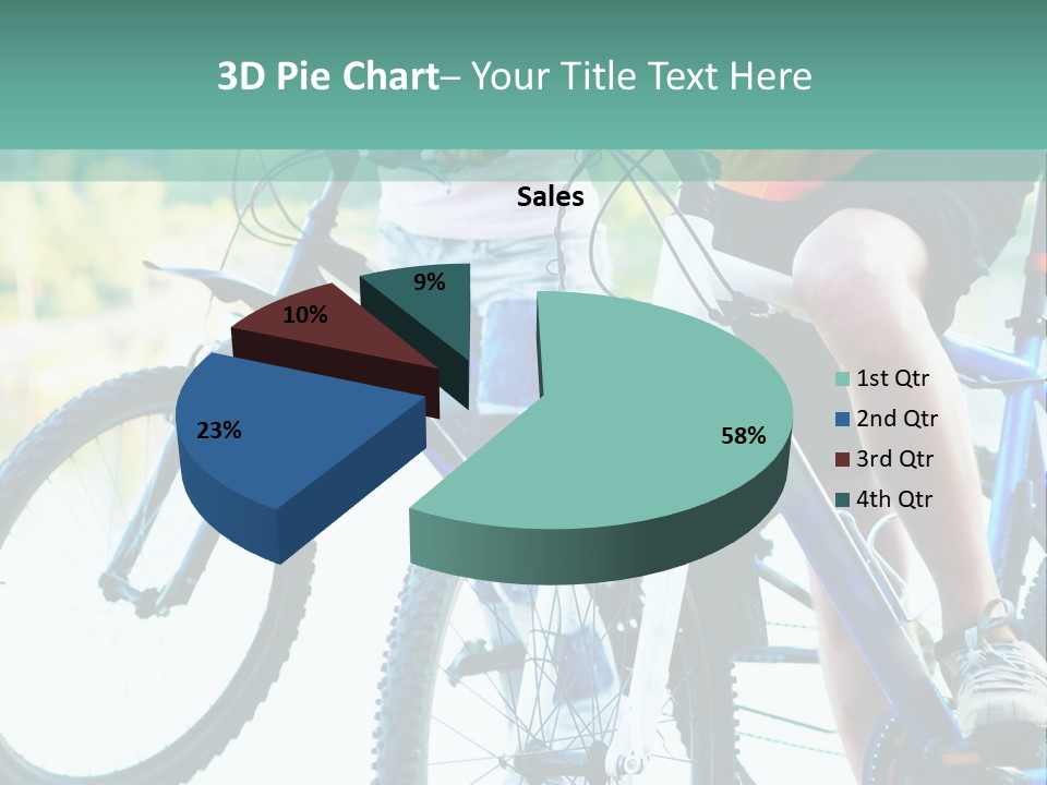 A Couple Of People Riding Bikes Next To Each Other PowerPoint Template