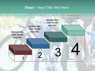 A Couple Of People Riding Bikes Next To Each Other PowerPoint Template