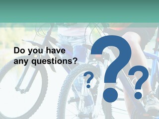 A Couple Of People Riding Bikes Next To Each Other PowerPoint Template