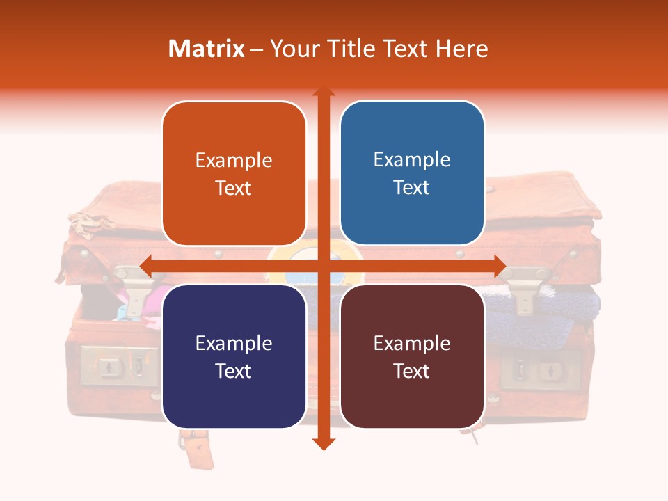 A Piece Of Luggage With A Towel And Other Items In It PowerPoint Template