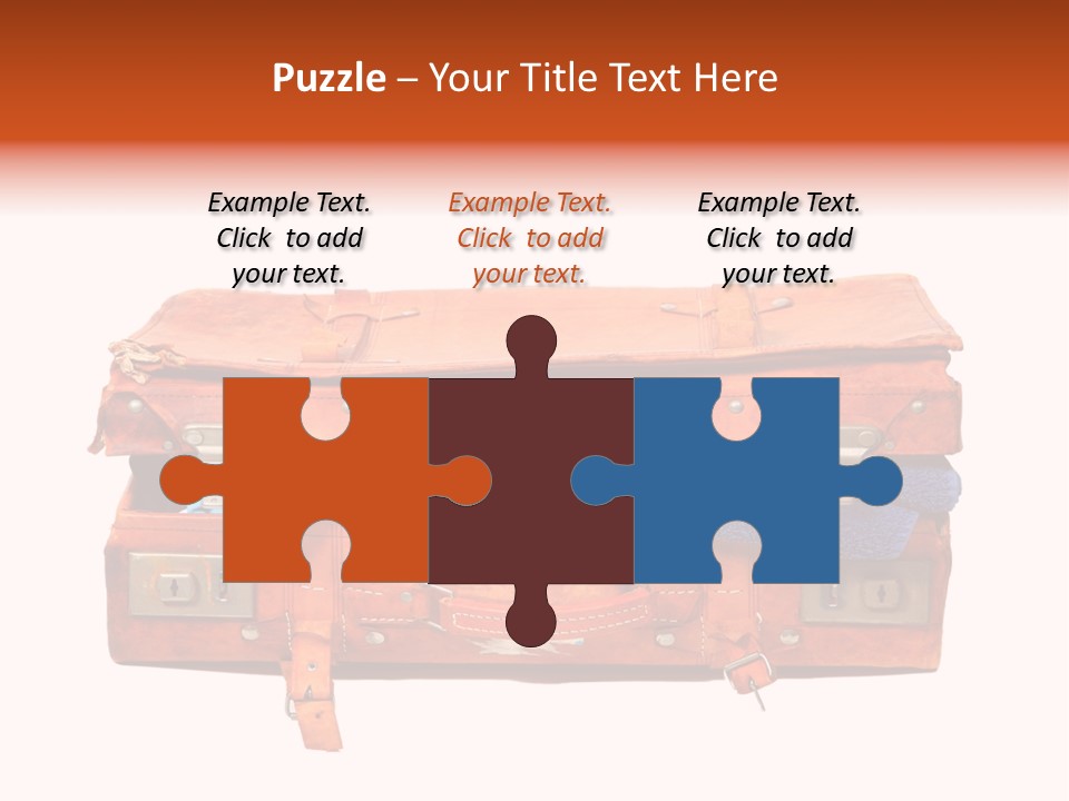 A Piece Of Luggage With A Towel And Other Items In It PowerPoint Template