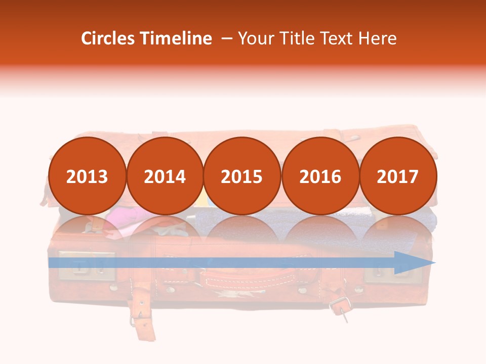 A Piece Of Luggage With A Towel And Other Items In It PowerPoint Template