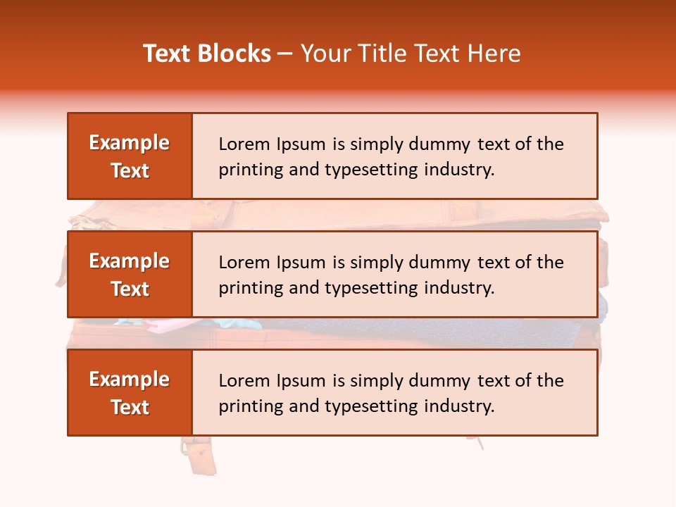 A Piece Of Luggage With A Towel And Other Items In It PowerPoint Template