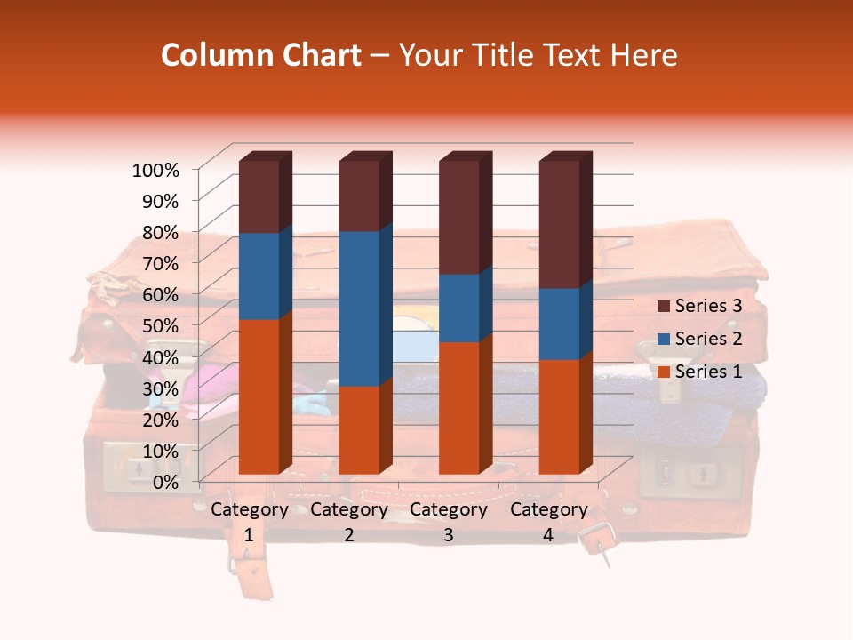 A Piece Of Luggage With A Towel And Other Items In It PowerPoint Template