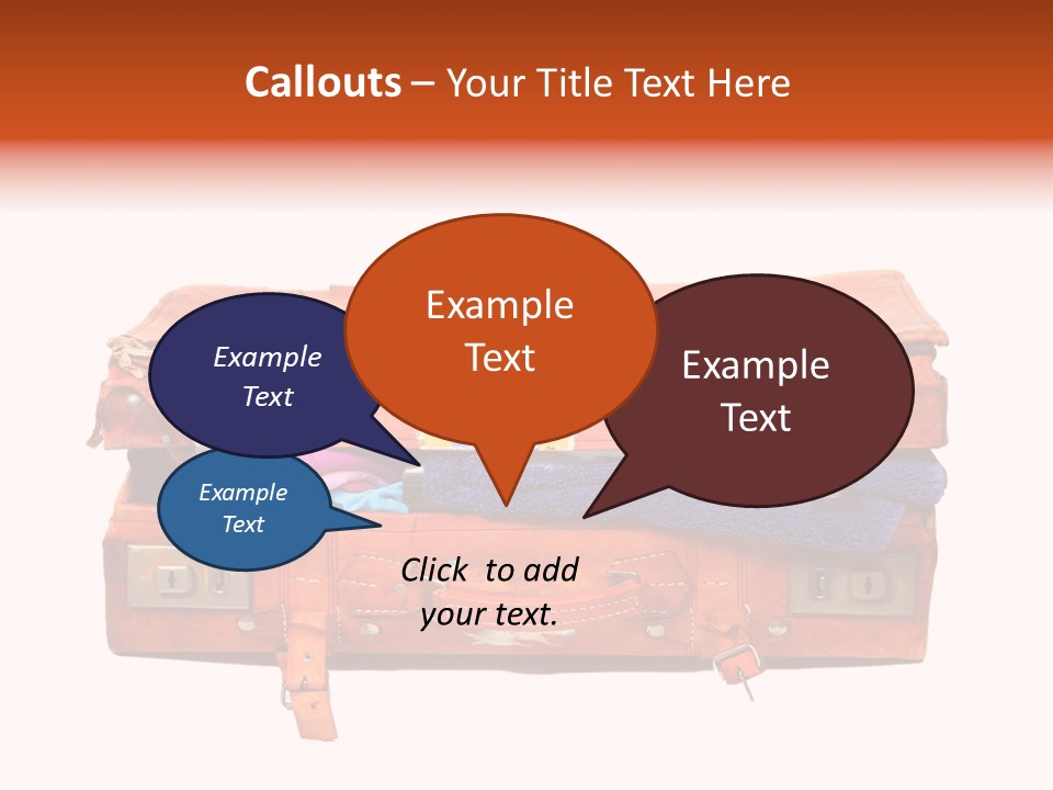 A Piece Of Luggage With A Towel And Other Items In It PowerPoint Template