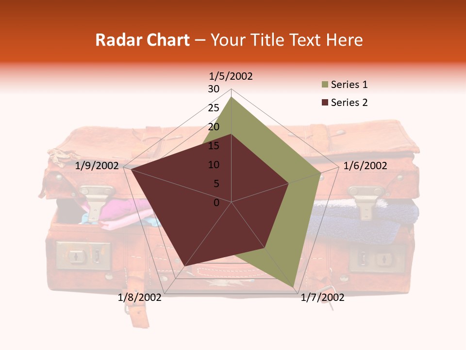 A Piece Of Luggage With A Towel And Other Items In It PowerPoint Template