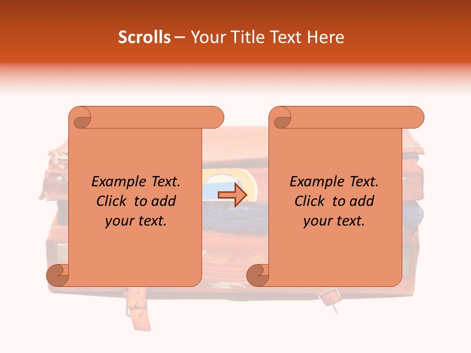 A Piece Of Luggage With A Towel And Other Items In It PowerPoint Template