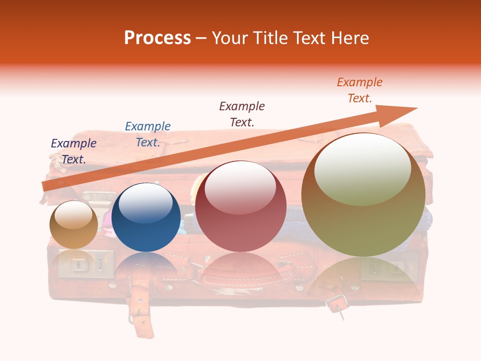 A Piece Of Luggage With A Towel And Other Items In It PowerPoint Template