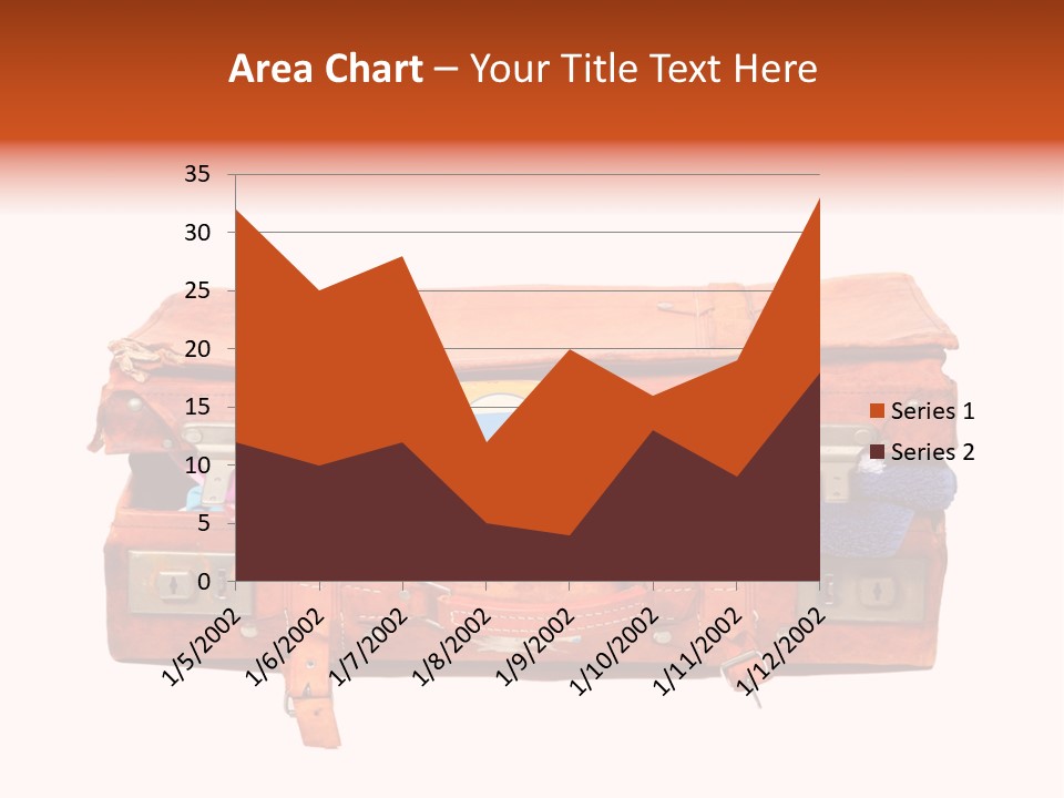 A Piece Of Luggage With A Towel And Other Items In It PowerPoint Template
