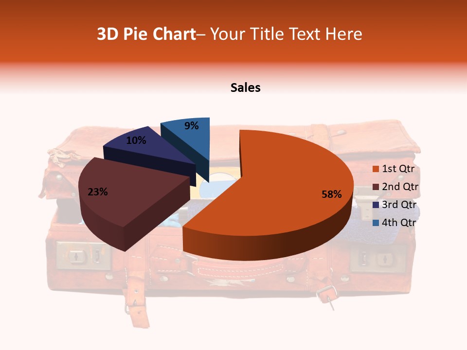 A Piece Of Luggage With A Towel And Other Items In It PowerPoint Template