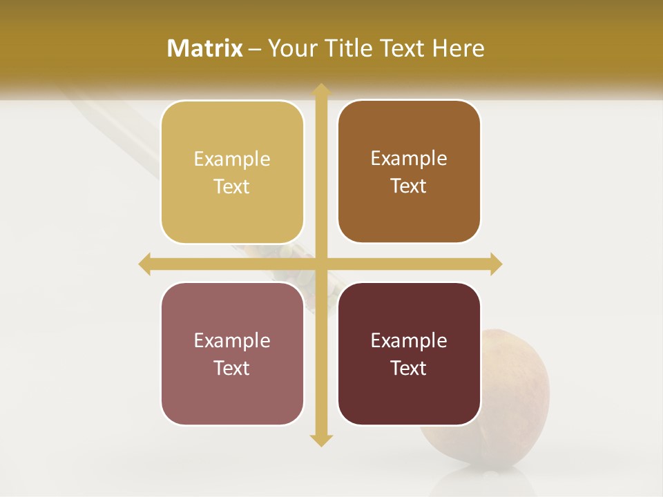 An Apple With A Syring Inside Of It PowerPoint Template