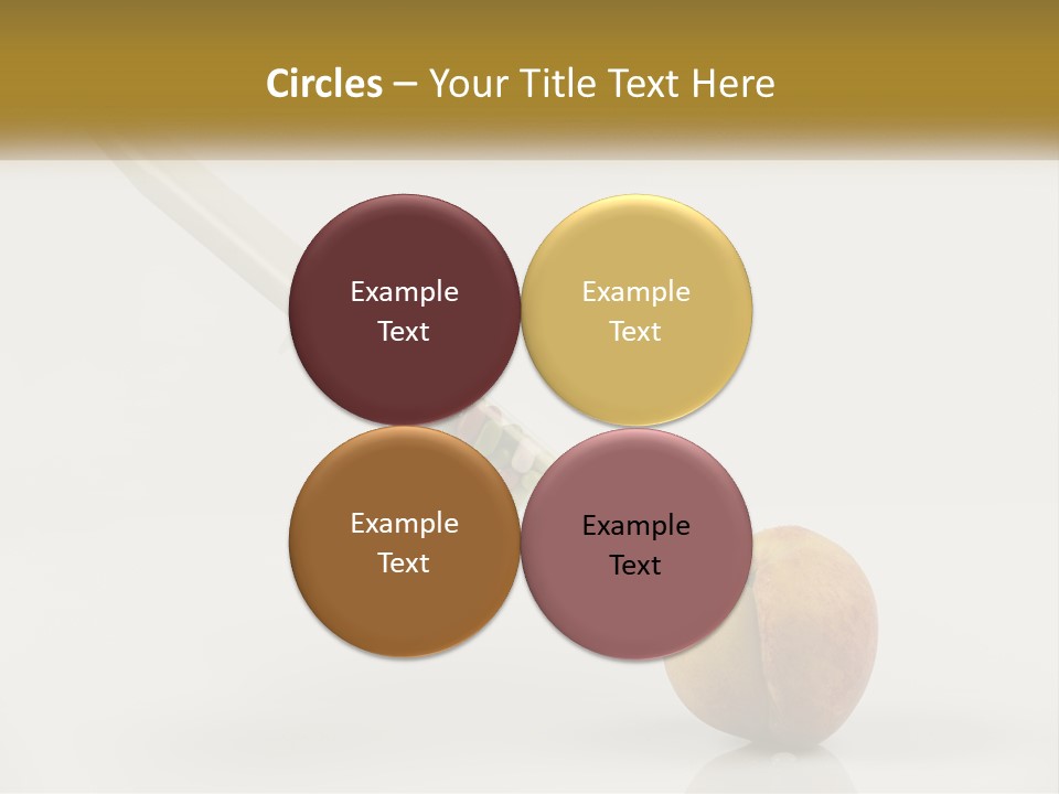 An Apple With A Syring Inside Of It PowerPoint Template