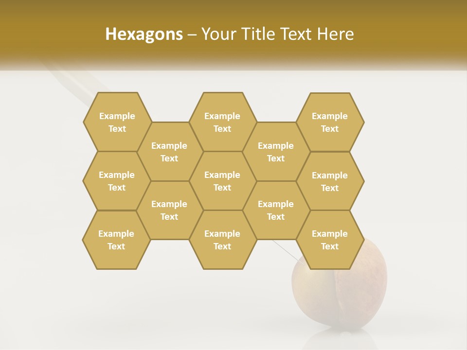 An Apple With A Syring Inside Of It PowerPoint Template