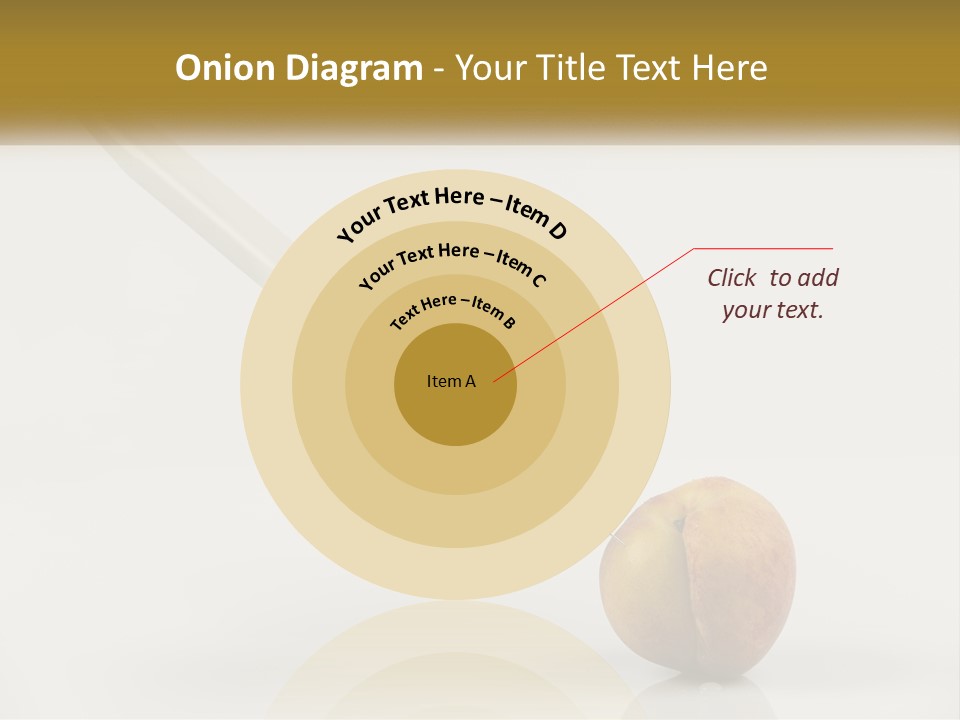 An Apple With A Syring Inside Of It PowerPoint Template