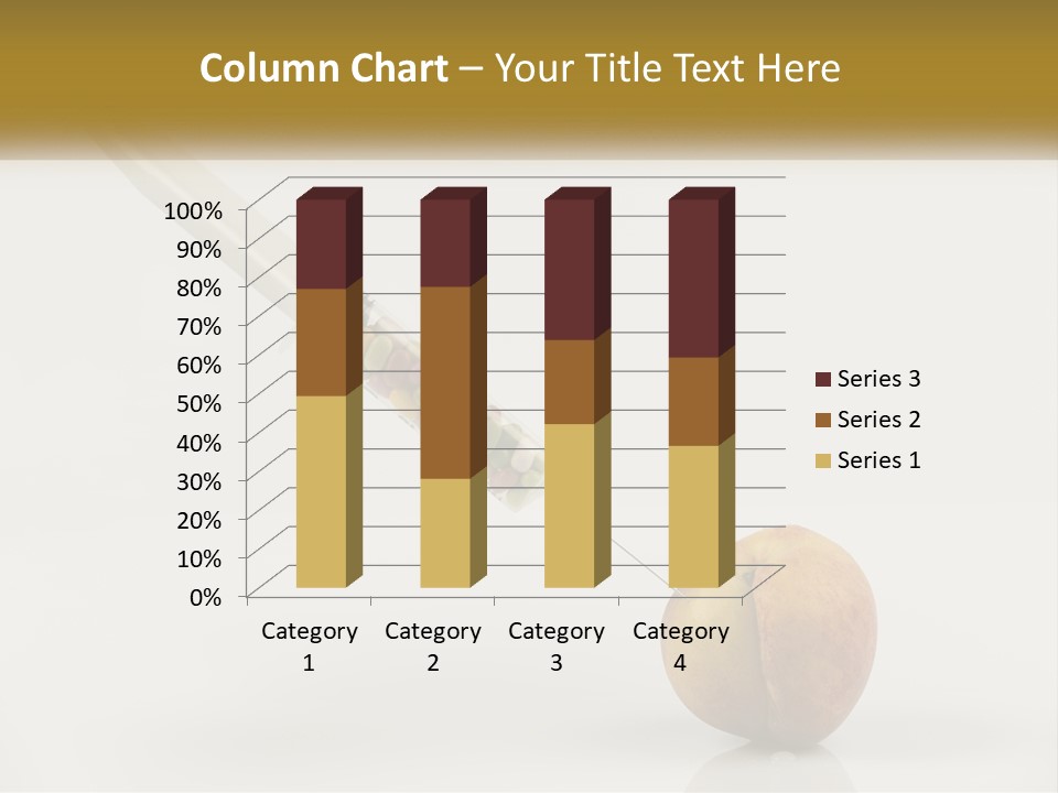 An Apple With A Syring Inside Of It PowerPoint Template