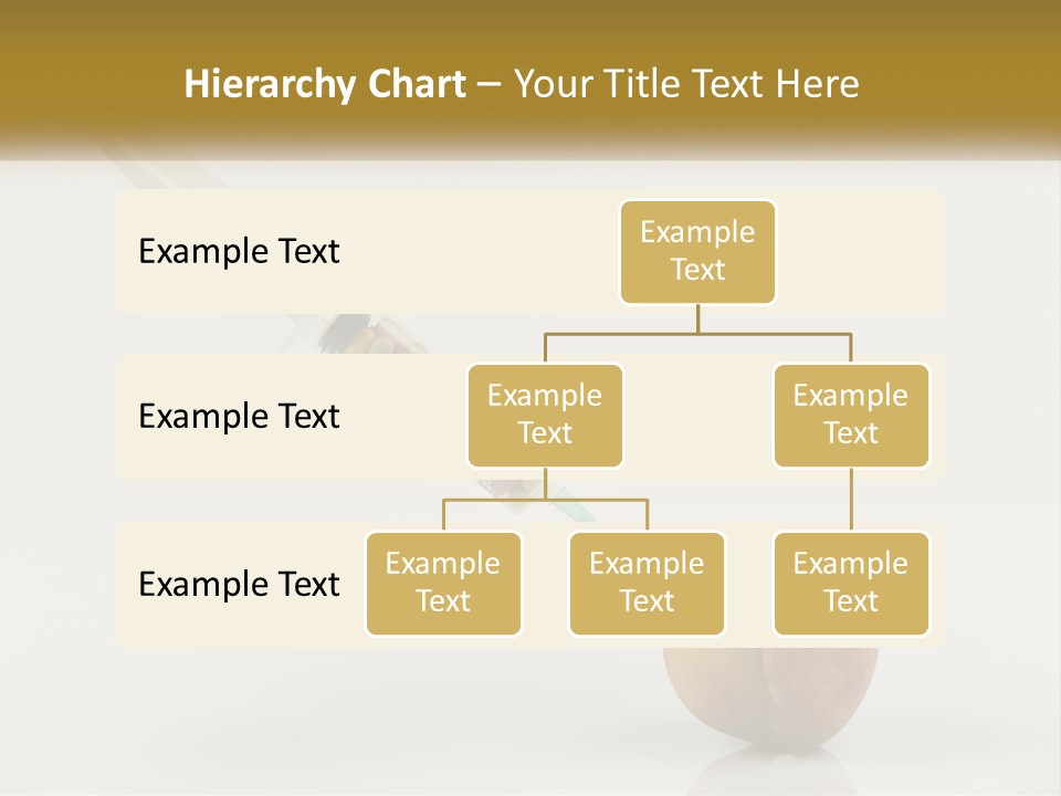 An Apple With A Syring Inside Of It PowerPoint Template