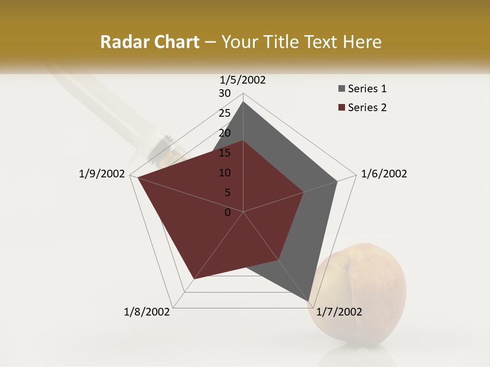 An Apple With A Syring Inside Of It PowerPoint Template