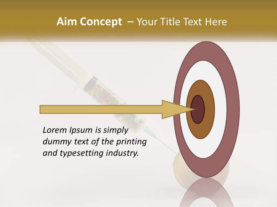 An Apple With A Syring Inside Of It PowerPoint Template