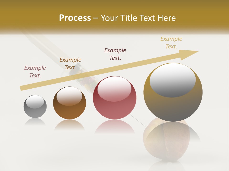 An Apple With A Syring Inside Of It PowerPoint Template