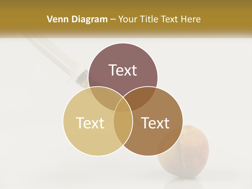 An Apple With A Syring Inside Of It PowerPoint Template