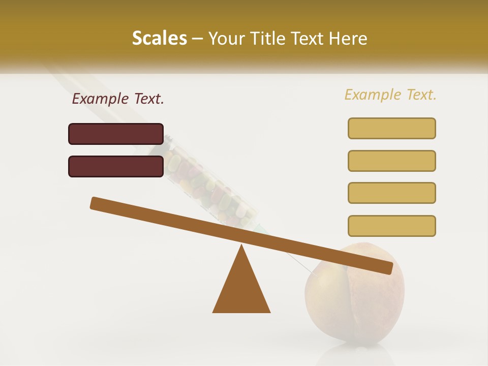An Apple With A Syring Inside Of It PowerPoint Template